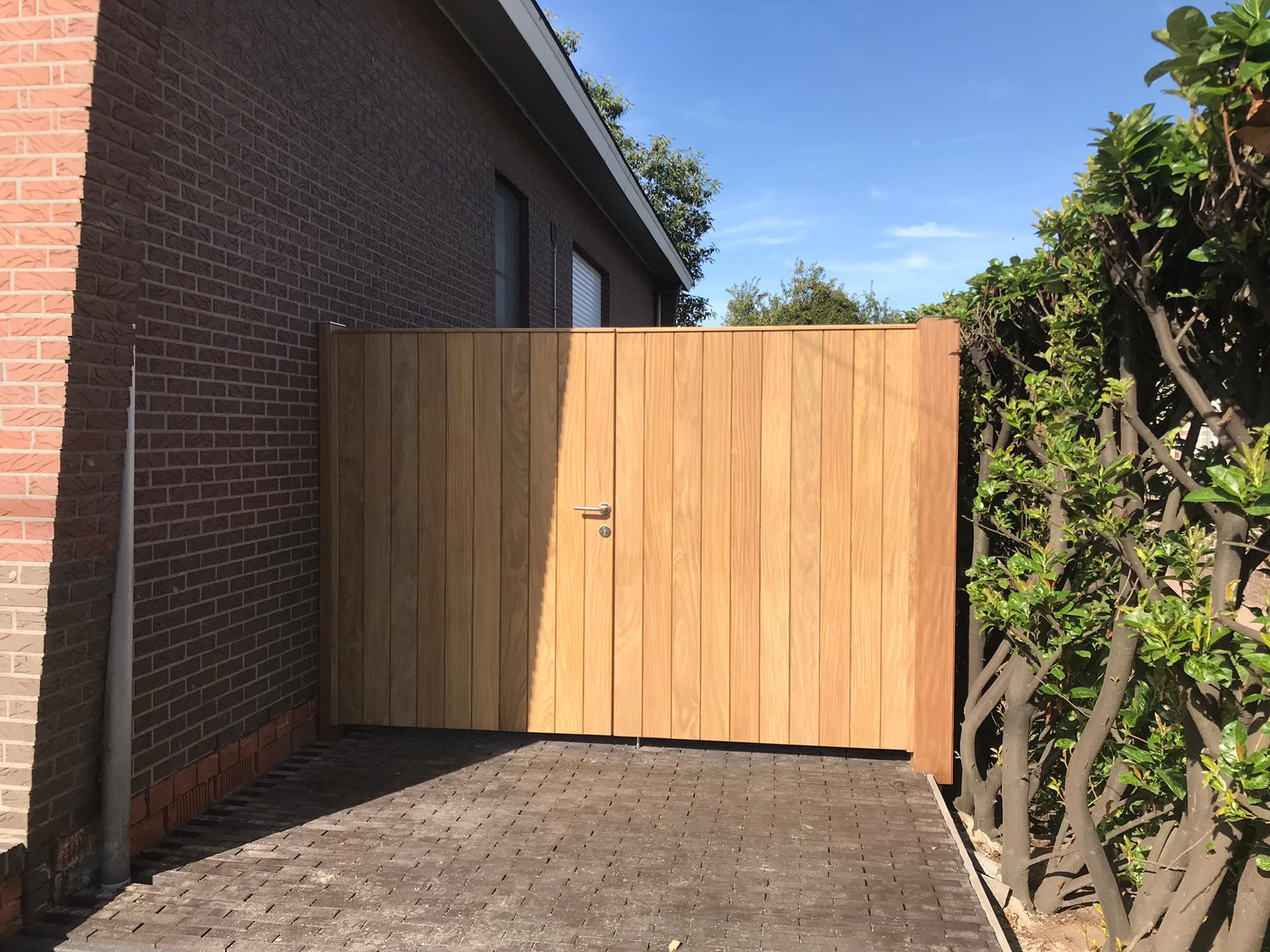 Houten poort in Vosselaar › Projecten › Meeus Houtconstructies