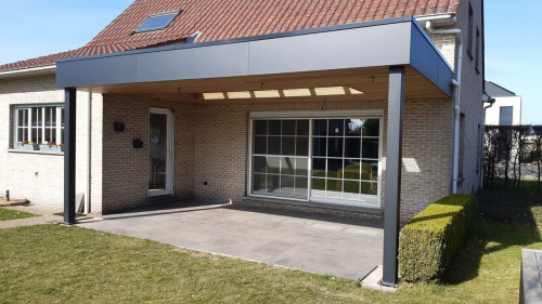 Moderne Terrasoverkapping Aluminium Hout