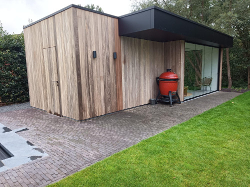 Modern Poolhouse Zwart Aluminium Greenegg