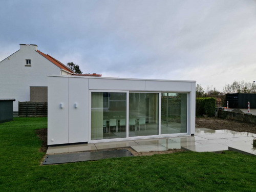 Tuinkantoor Strak Wit Trespa 1 1