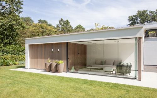Modern Poolhouse Crepi Hout Keerbergen 4