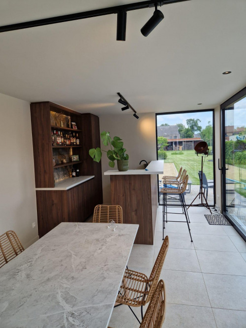 Modern Poolhouse Mol Padouk En Barmeubel 6