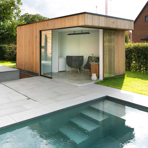 Eiken Bijgebouw Modern Geel Min