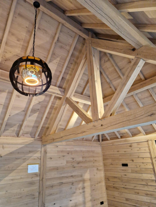Eiken Poolhouse Met Stalen Ramen Eiken Gebint
