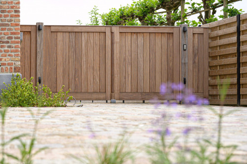 Landelijke Poort Afrormosia Hout