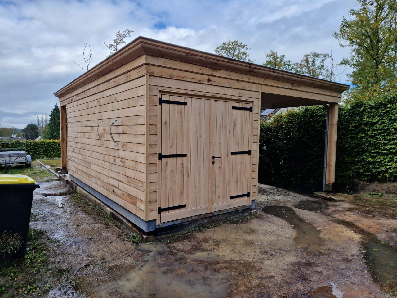 Eiken Carport Landelijk Met Kroonlijst 2