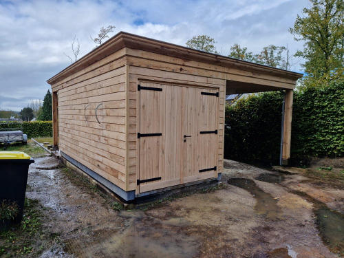 Eiken Carport Landelijk Met Kroonlijst 2