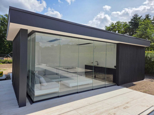 Poolhouse Met Aluminium En Schuiframen 5