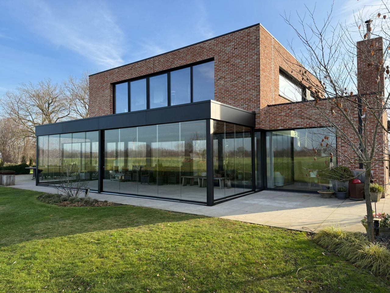 Moderne Terrasoverkapping Met Aluminiun En Glas 2