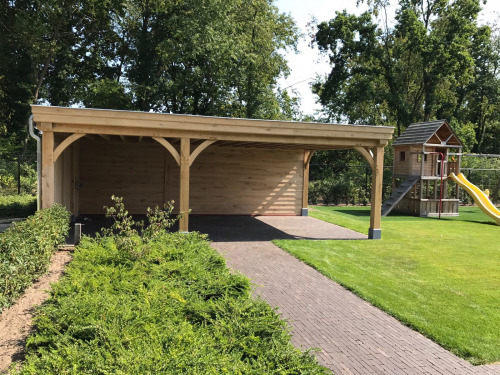 Rustiek Eiken Carport Open