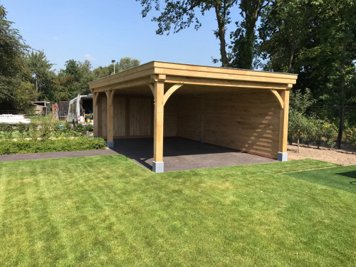 Rustiek Eiken Carport Rechts
